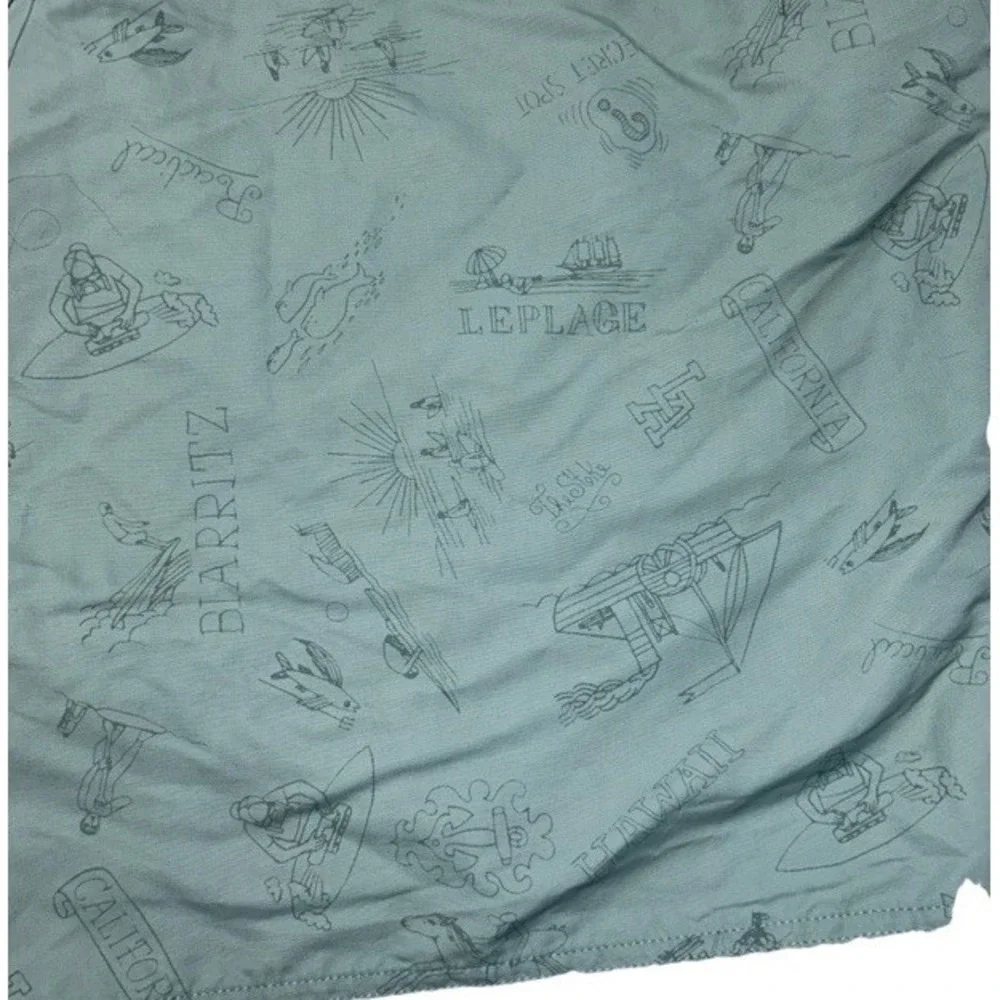 Mens Patagonia Wavefarer Swim Shorts All Over Surf Print & Script Barritz 38‎
